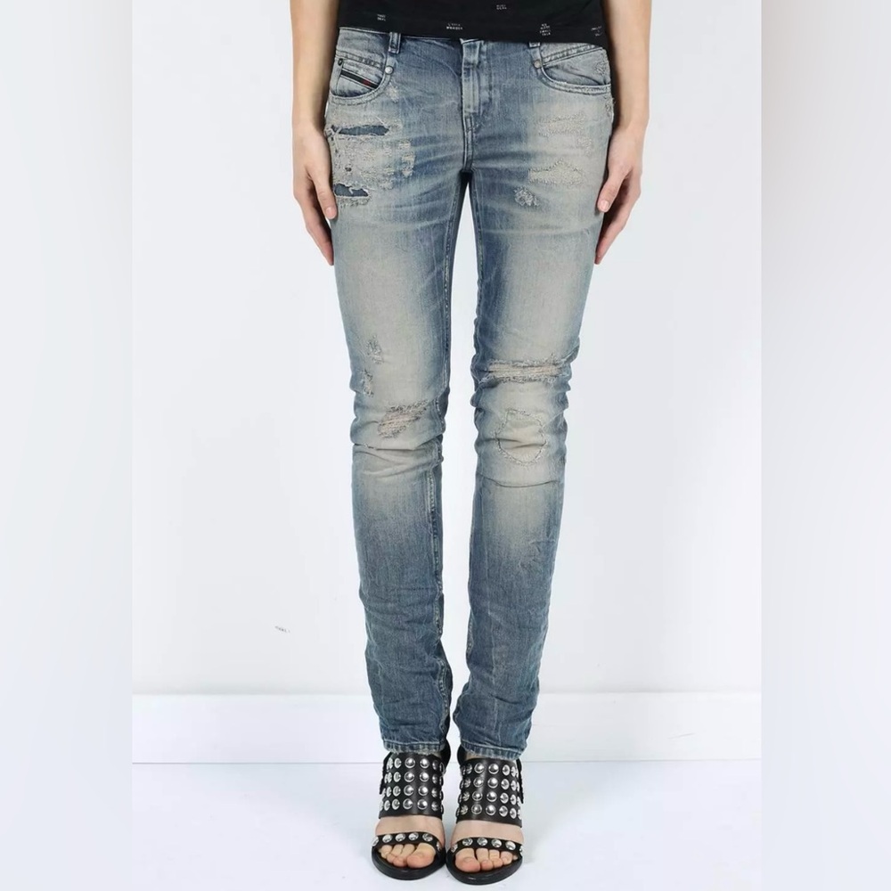 Diesel Belthy Women’s Slim Straight Low Rise Jeans W24 L30 NWOT